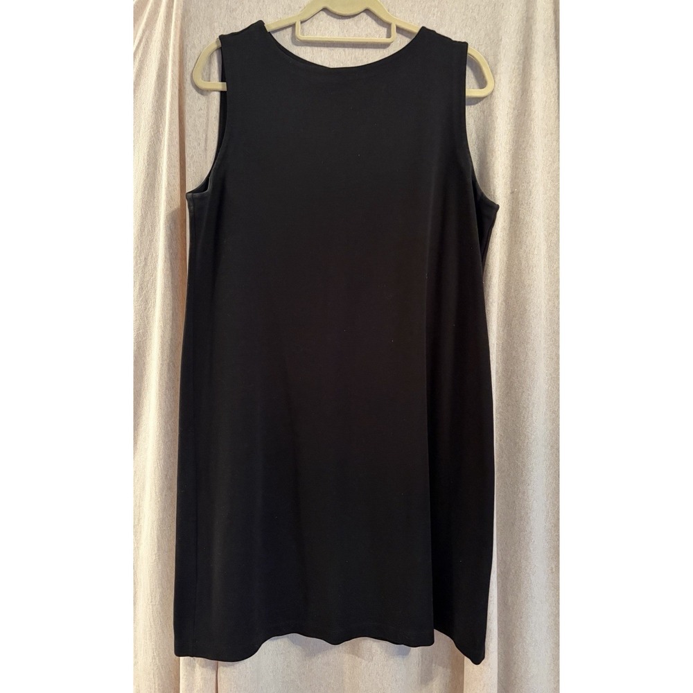 Eileen‎ Fisher Black Sleeveless Shell Top Stretch Lyocell Blend Womens L